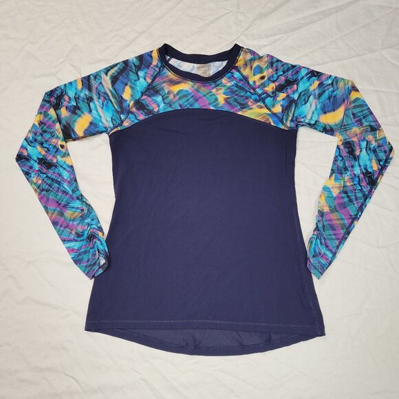 SOLD! Calia by Carrie Underwood Swim Rash Guard Long Sleeve Colorful Rouche - Picture 11 of 11